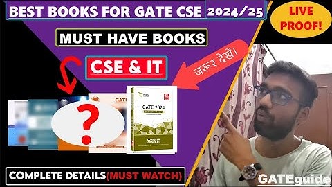 BEST BOOKS FOR GATE CSE 2024 | BOOKS FOR GATE CSE | GATE 2024/25 ASPIRANTS MUST HAVE BOOK |GATEguide