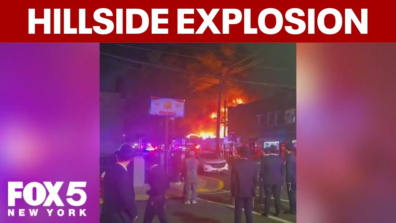 Cell phone video shows explosion spark massive fire in Hillside, NJ