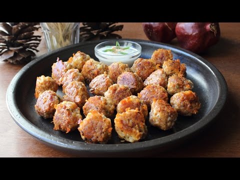 Sausage Cheese Balls - Cheesy Sausage Biscuit Balls Recipe - Party Food