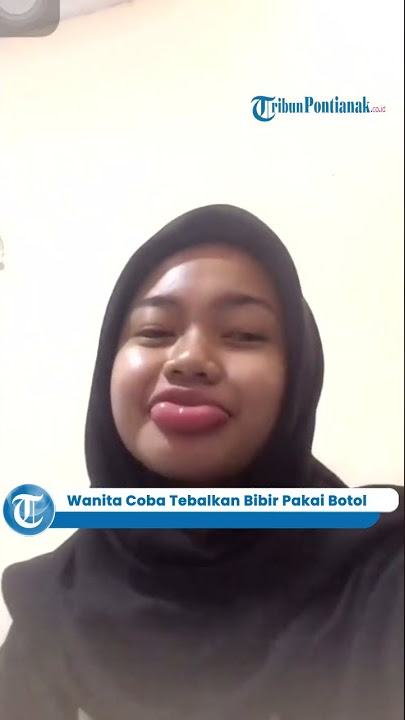 Wanita Coba Tebalkan Bibir Pakai Botol Yakult