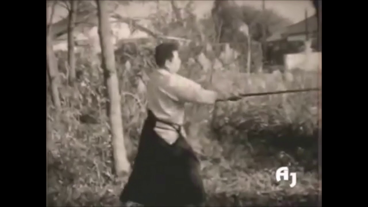 SOLO WEAPON TRAINING - Morihiro Saito Sensei - TAKEMUSU AIKIDO - Iwama, Japan c.1964