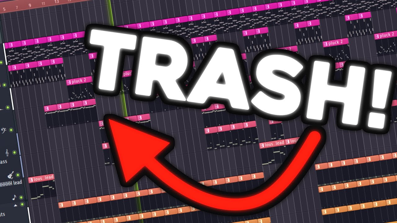 making a TRASH BEAT and RAPPING OVER it... - YouTube