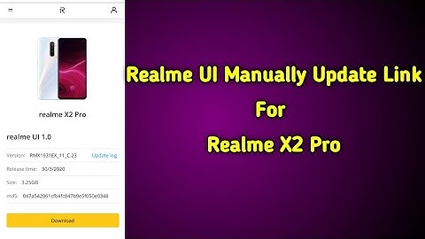 Realme UI Manually Update Link For Realme X2 Pro