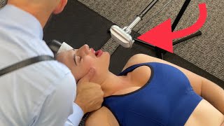 GIANT NECK CRUNCH* ASMR Pain Relief From Modeling She's 2 Inches Taller After Cracking Chiropractic.