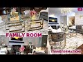 GLAM FAMILY ROOM  TOUR AND IDEAS ⭐ FIRST REVEAL!!! ⭐ How to Decorate a Living Room