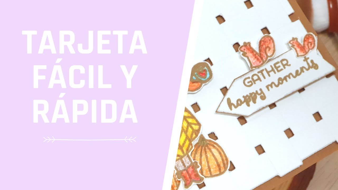 Tarjeta FÁCIL y RÁPIDA - Sellos WAFFLE FLOWER