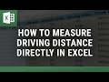 How to Measure Driving Distance in Excel Using Google Maps API
