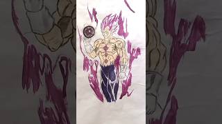 🔥 Goku vs Vegeta vs Gohan Ultimate Power Drawing ⚡ #DragonBall #AnimeArt #Shorts