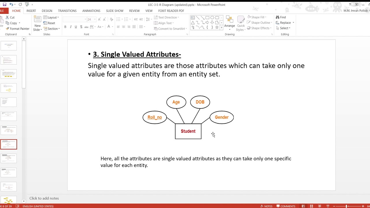 Attribute Types In Database Attribute Types In Database