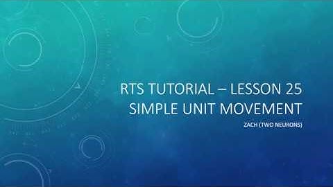 4.25 Unit Movement  [UE4 - RTS Tutorial]