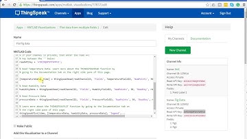 Create New MATLAB Visualization on thingSpeak channel -  thingSpeak & MATLAB tutorial p.3