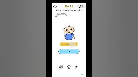 Level 13/Count the number of hair. brain out #gaming #braintestsolution #braintest #braingames