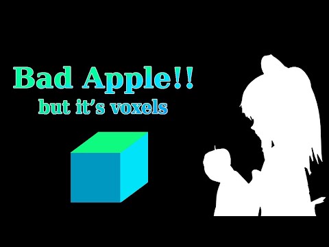 Bad Apple!! played on matplotlib voxels method