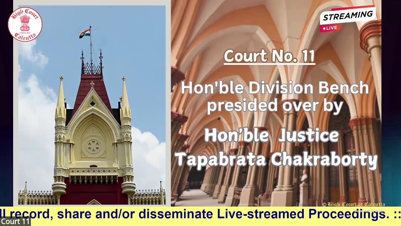 14 November 2025 | Court No. 11 | Live Streaming of the Court proceedings.