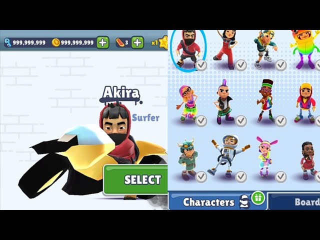 All characters that can be unlocked with Subway Surfers, by Bug free  software