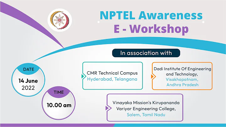 LIVE _ NPTEL Local Chapter Awareness Workshop 2022 (14, June, 2022 )