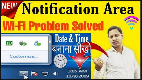 Windows 7 Notification Area Icons | Time setting | desktop, taskbar, icons, and notification area