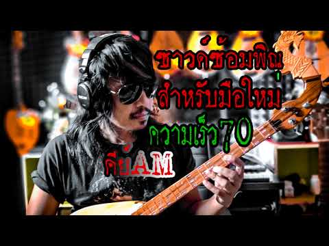 ซาวด์ซ้อมพิณสำหรับมือใหม่หัดเล่น(ลำเพลิน)คีย์Amความเร็ว70