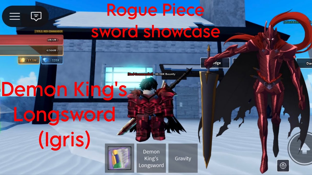 Rogue Piece sword showcase - Demon King's Longsword (Igris The Bloodred)