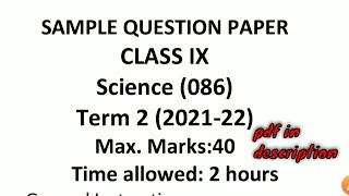 Famous cbse sample paper class 9 term 2 science 2 pdf download Wealth
