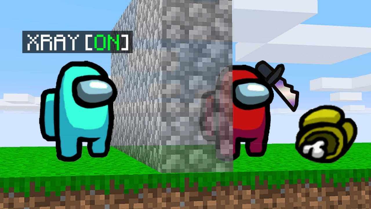 I secretly cheated with XRAY in Minecraft AMONG US...