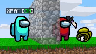 I secretly cheated with XRAY in Minecraft AMONG US... screenshot 5