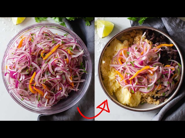 Salsa Criolla Recipe - Lime Pickled Red Onions - The Delicious Life