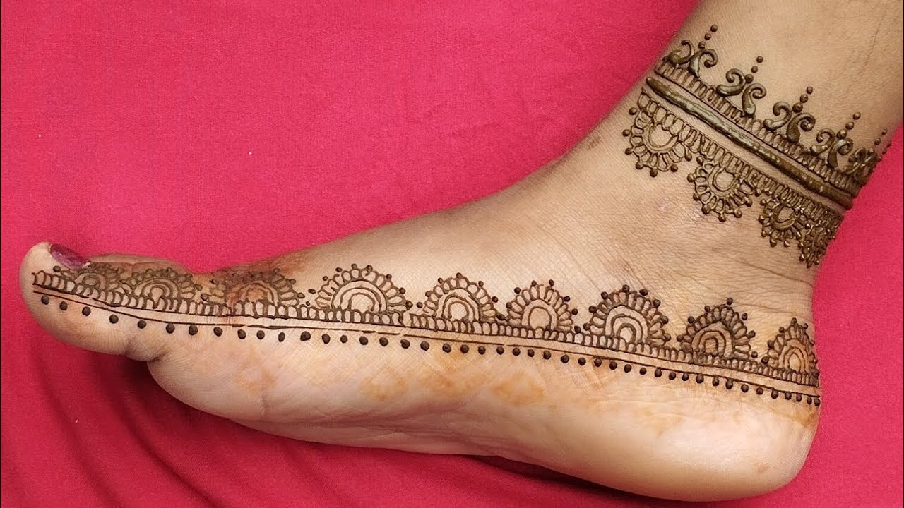 pair me sundar payal jaisa  mehndi lagai  bas 5 min me //2024 latest design