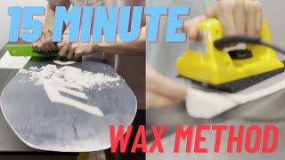 How to wax your snowboard in 15 MINUTES (  wax secrets/brushing and polishing)