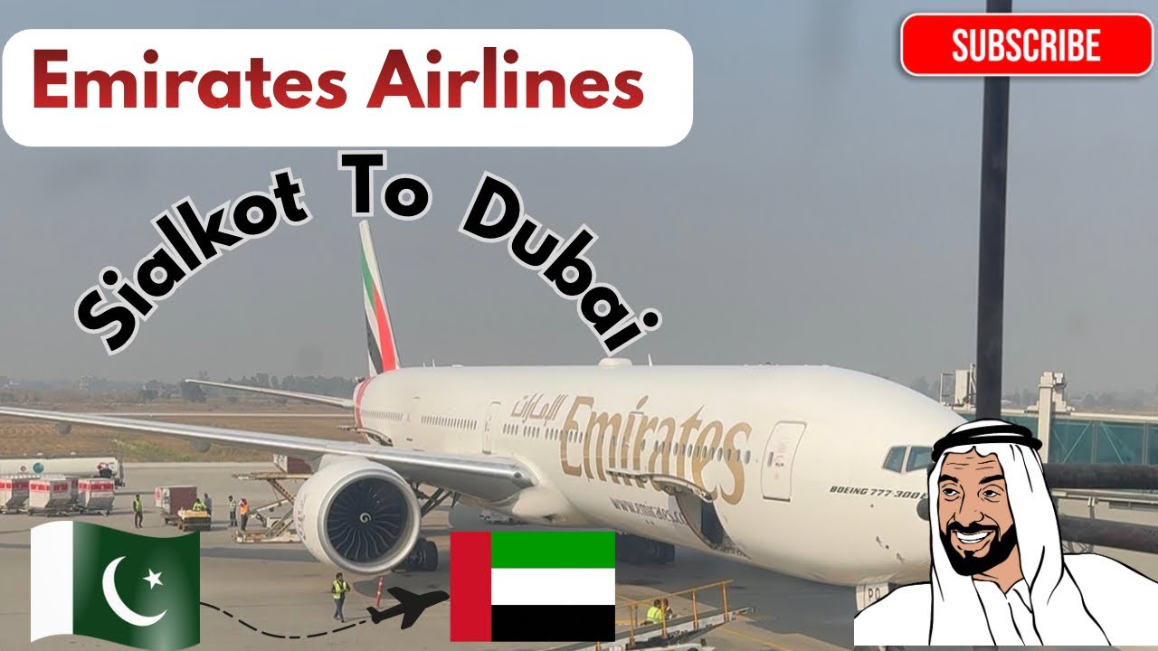 Emirates | Sialkot to Dubai | Boeing 777-300ER | Economy class | Trip Report | luxury Flight ✈️