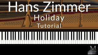 Hans Zimmer - Maestro  (From the Holiday) - Piano Tutorial / Visualizer
