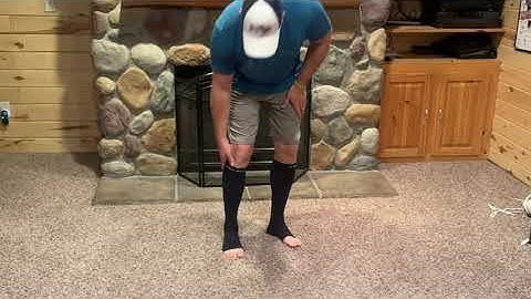How to put on opentoe compression socks easily