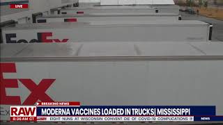 ON THE WAY: FedEx trucks with second COVID-19 vaccine to depart, beginning Moderna rollout