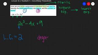 Lesson 3.1: Ex.1- Classifying Polynomials