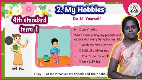 Do it Yourself | My Hobbies | 4th standard English | Term 1@PINJUKARANGAL