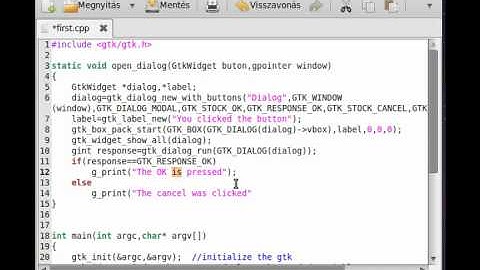 GTK+ tutorial 14 - modal dialog (part 2)