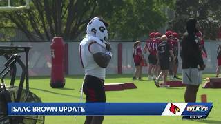 Star running back Isaac Brown sidelined at UofL's first practice