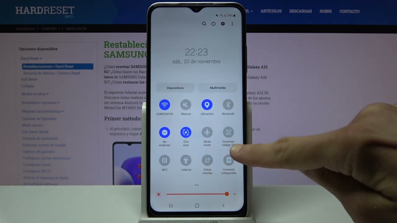 Compartir en SAMSUNG Galaxy A22 activar HotSpot YouTube