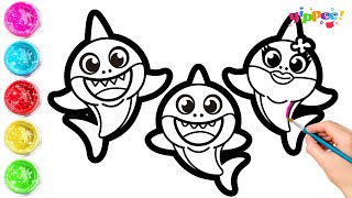 Information Baby Shark Family Drawing, Painting & Coloring for Kids, Toddlers | Come & Draw With Me l Yippee! Guide