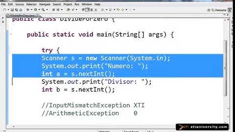 Universidade XTI   JAVA   053   Exception  try  catch e finally