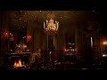 Warm and Cozy Victorian Study With Fireplace | Crackling Fire Sounds | Soothing Relaxing Ambience