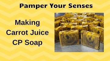 Making Carrot Soap CP Soap with Carrot Juice.