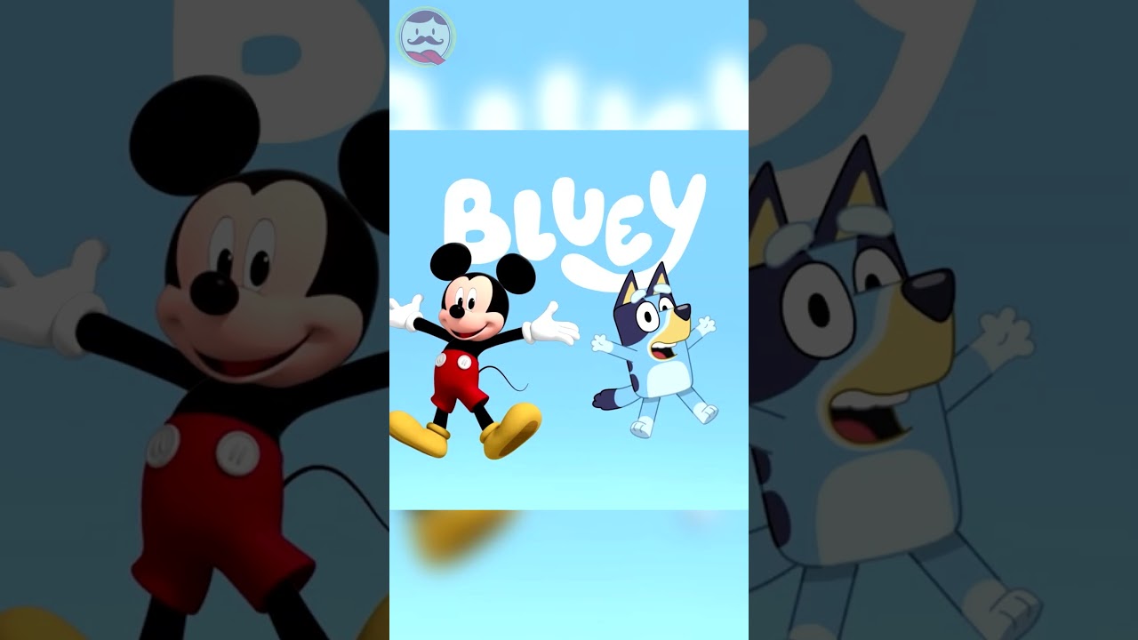MICKEY MOUSE APARECE EN BLUEY #mickeymouse #bluey #shorts #disney