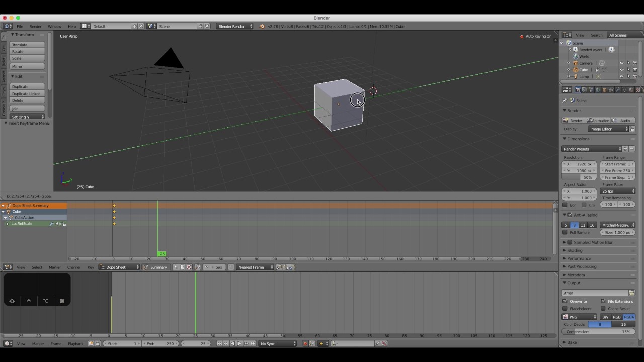 Beginners Blender 3D: Tutorial 11 The of Animation (2.78 HD Update) - YouTube