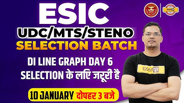 MATHS FOR ESIC UDC 2022 | DI LINE GRAPH IN MATHMETICS FOR UDC/MTS/STENO BY MAHIPAL SIR | EXAMPUR