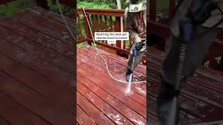 Real Deck Cleaning With a Pressure Washing Wand