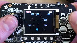 Sparky Invaders on Pygamer @adafruit @johnedgarpark #adafruit @msmakecode