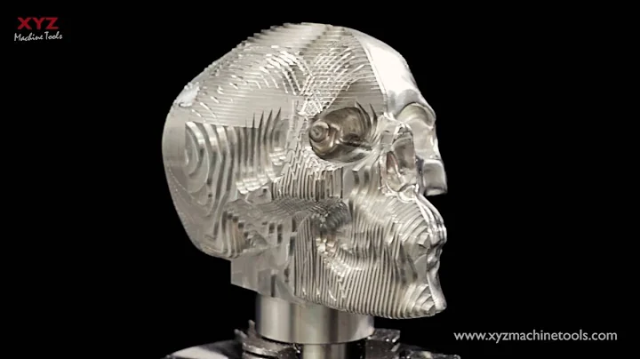 Satisfying video of CNC Machining a Skull using a 5-Axis Rotary Table.