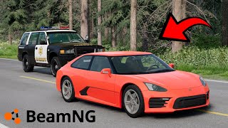 WEAK POLICE CAR VS FAST SPORTS CAR in BEAMNG.DRIVE "THIS TIME FOR SURE" #202 screenshot 4