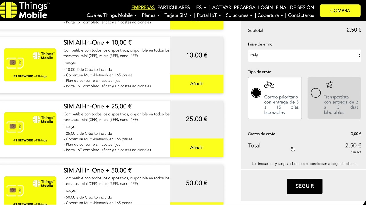 Things Mobile: Cómo comprar una tarjeta SIM IoT y M2M - YouTube